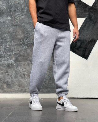 Класичні спортивні чоловічі штани меланж kor1 фото