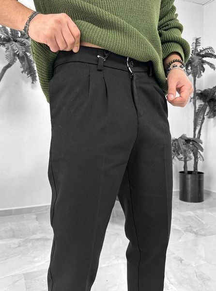 Мужские джинсы МОМ плотные черные 771042 фото