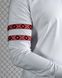 Сорочка чоловіча класична з орнаментом приталена з довгим рукавом біла mk366-1 фото 2