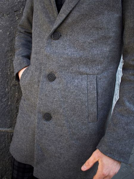 Пальто кашемировое классическое мужское длинное серое 1695933751 фото