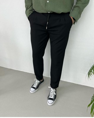 Стильные мужские брюки черные dan1 фото