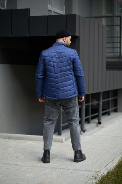 Чоловіча куртка без капюшона весна осінь синя Memory 1589537879-SL фото