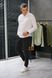 чоловічий комплект класична біла сорочка і штани чорні 770247-3 фото 3