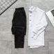 чоловічий комплект класична біла сорочка і штани чорні 770247-3 фото 1