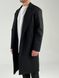 Пальто кашемірове класичне чоловіче довге чорне COA00102-SL фото 9