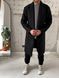 Пальто кашемірове класичне чоловіче довге чорне COA00102-SL фото 3