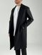 Пальто кашемірове класичне чоловіче довге чорне COA00102-SL фото 10