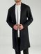 Пальто кашемірове класичне чоловіче довге чорне COA00102-SL фото 1