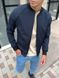 Куртка бомбер мужская Soft Shell на флисе синяя весна осень 770668-2 фото 3