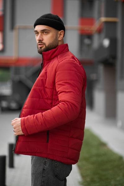 Чоловіча куртка без капюшона весна осінь червона Memory 1589537813-SL фото