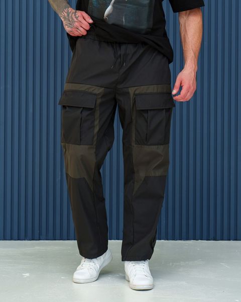Мужские штаны карго весенние летние осенние Lakers хаки-черные J0018 фото