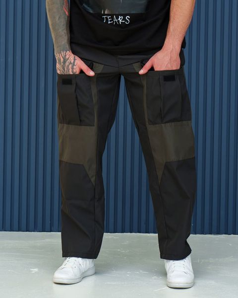 Мужские штаны карго весенние летние осенние Lakers хаки-черные J0018 фото