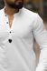 Сорочка чоловіча приталена класична без коміра під джинси біла 770530-1 фото 3