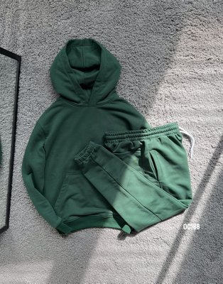 Мужской спортивный костюм худи+штаны зеленый oc188 фото