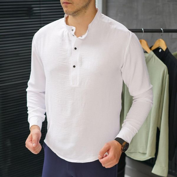 чоловічий комплект класичний приталена біла сорочка штани чорні завужені 770247-8 фото