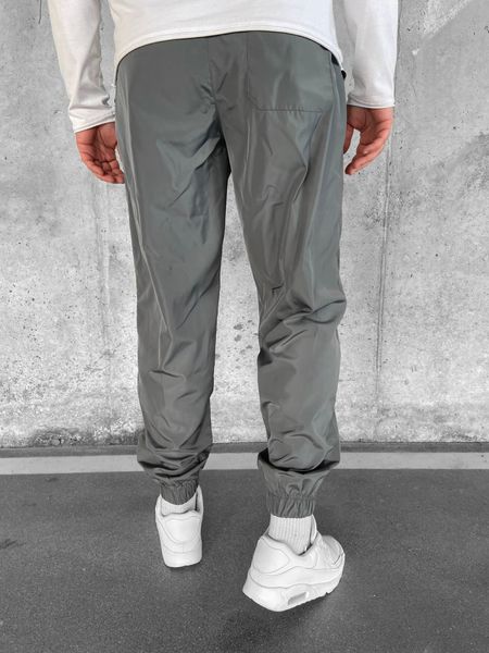 Спортивные брюки мужские плащевка весна осень графит 515-2 фото