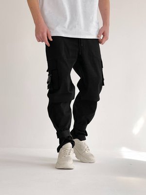 Стильные мужские джогеры черного цвета PA00102 фото