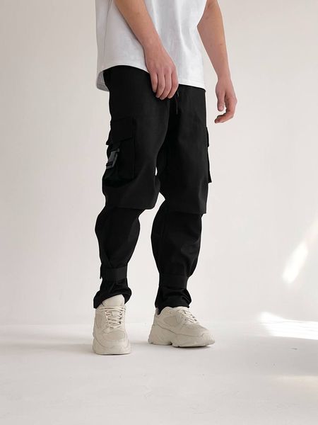 Стильні чоловічі джогери чорного кольору PA00102 фото