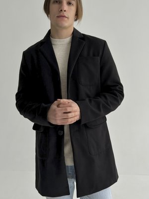 Мужское пальто кашемировое черное 1669657989 фото