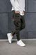 Чоловічі штани карго з кишенями бавовна хакі  403974 фото 1
