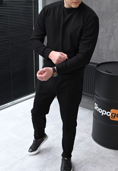 Спортивный костюм свитшот с штаны черный sho1 фото