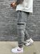 Джинси джоггери чоловічі стильні молодіжні сірі AJ-6361-SL фото 2