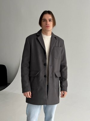 Чоловіче пальто кашемірове сіре 1669658062 фото