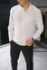 Чоловіча сорочка приталена однотонна з довгим рукавом Американський креп біла 770197 фото 1