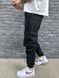 Джинси джоггери чоловічі стильні молодіжні чорні 1123RDPNT9000-SL-2 фото 1