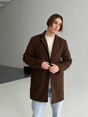 Чоловіче пальто кашемірове коричневий 1669658123 фото