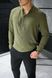 Чоловіча сорочка приталена однотонна з довгим рукавом Американський креп хакі 770197-1 фото 2