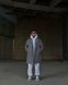Кашемірове пальто оверсайз чоловіче вільне сіре V00505-SL фото 1
