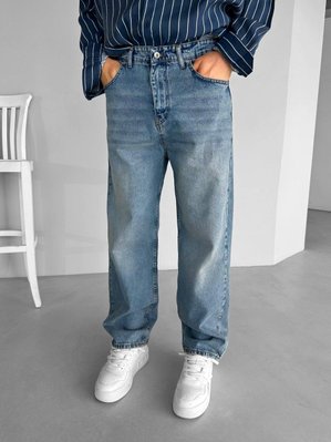 Широкие джинсы Baggy в голубом цвете KE344/245 фото