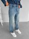 Широкі джинси Baggy у блакитному кольорі  KE344/245 фото 2