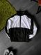 Куртка ветровка мужская с капюшоном демисезонная черно-белая размер  vb3-SL фото 4